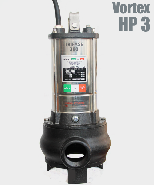 Pompa sommergibile per acque nere hp 3 kw 2.2