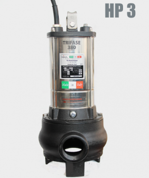 Pompa sommergibile per acque nere hp 3 kw 2.2