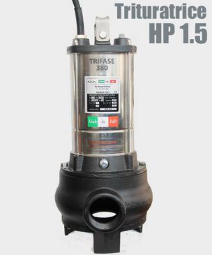 Pompa sommergibile trituratrice hp 1.5 kw 1.1